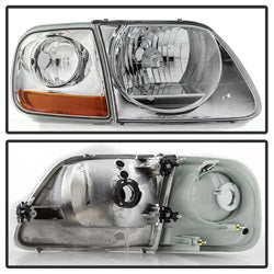 Akkon Ford Expedition/F-150 97-02 4 pc. OEM Style Headlights w/Corner Chrome