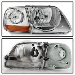 Akkon Ford Expedition/F-150 97-02 4 pc. OEM Style Headlights w/Corner Chrome