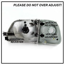 Akkon Ford Expedition/F-150 97-02 4 pc. OEM Style Headlights w/Corner Chrome
