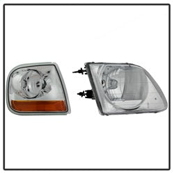 Akkon Ford Expedition/F-150 97-02 4 pc. OEM Style Headlights w/Corner Chrome