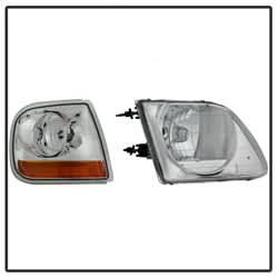 Akkon Ford Expedition/F-150 97-02 4 pc. OEM Style Headlights w/Corner Chrome