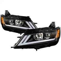 Akkon Chevrolet Impala 14-18 Black DRL Light Bar Projector Headlights Halogen Models Only Will Not Fit Xenon/HID Model