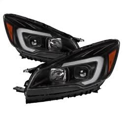 Akkon Ford Escape 13-16 Black LED Light Bar Projector Headlights Halogen Models Only Will Not Fit Xenon/HID Model