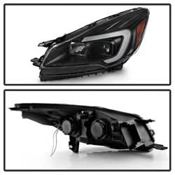 Akkon Ford Escape 13-16 Black LED Light Bar Projector Headlights Halogen Models Only Will Not Fit Xenon/HID Model