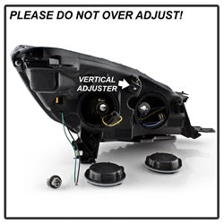 Akkon Ford Escape 13-16 Chrome LED Light Bar Projector Headlights Halogen Models Only Will Not Fit Xenon/HID Model