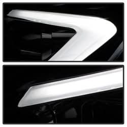 Akkon Ford Escape 13-16 Chrome LED Light Bar Projector Headlights Halogen Models Only Will Not Fit Xenon/HID Model