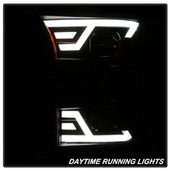 Akkon Ford F-150 15-17 Black DRL LED Light Bar Projector Headlights