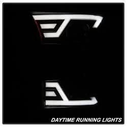 Akkon Ford F-150 15-17 Black Smoke DRL LED Light Bar Projector Headlights