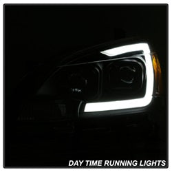 Akkon Nissan Sentra 13-15 Black DRL LED Light Bar Projector Headlights Halogen Models Only