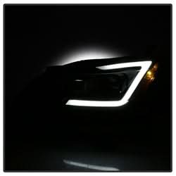 Akkon Nissan Sentra 13-15 Black DRL LED Light Bar Projector Headlights Halogen Models Only