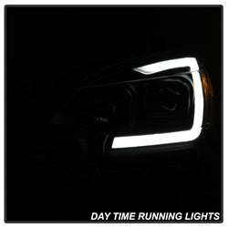 Akkon Nissan Sentra 13-15 Black Smoke DRL LED Light Bar Projector Headlights Halogen Models Only
