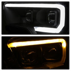 Akkon Toyota Tacoma 16-18 w/Sequential Turn Signal DRL Light Bar Projector Headlights Black