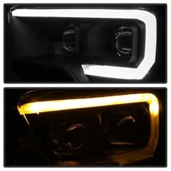 Akkon Toyota Tacoma 16-18 w/Sequential Turn Signal DRL Light Bar Projector Headlights Black