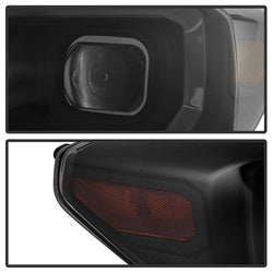 Akkon Toyota Tacoma 16-18 w/Sequential Turn Signal DRL Light Bar Projector Headlights Black Smoke