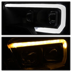 Akkon Toyota Tacoma 16-18 w/Sequential Turn Signal DRL Light Bar Projector Headlights Black Smoke