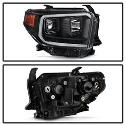 Akkon Toyota Tundra 14-18 Black DRL LED Light Bar Projector Headlights