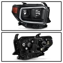 Akkon Toyota Tundra 14-18 Black DRL LED Light Bar Projector Headlights