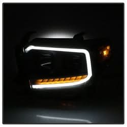 Akkon Toyota Tundra 14-18 Black Smoke DRL LED Light Bar Projector Headlights