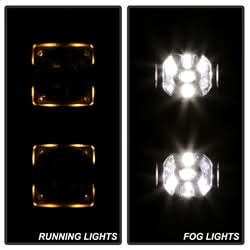 Spyder Ram 1500 13-18 w/Bracket And Switch LED Fog Lights No Bulbs Needed Clear