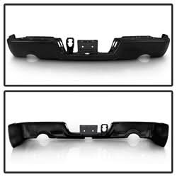 xTune Dodge Ram 1500/1500 09-10 Black OEM Style Steel Rear Bumper w/Dual Exhaust Models Only Does Not Fit w/Parking Sensors Hole