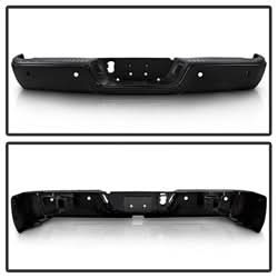 xTune Dodge Ram 1500/Ram 2500/Ram 3500/1500/2500/3500 09-10 Black OEM Style Steel Rear Bumper w/Parking Sensors Hole Does Not Fit w/Dual Exhaust