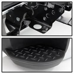 xTune Chevrolet Silverado 1500/Sierra 1500 14-18 Chrome Rear Steel Bumper w/o Park Assist Sensor Hole w/Corner Steps Bracket/Hardware And Step Pads