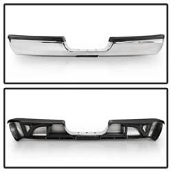 xTune Dodge Ram 1500/Ram 2500/Ram 3500 94-01 Chrome OEM Style Steel Rear Bumper Incl. Brackets Hardware And Step Pads