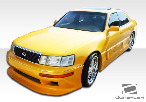 1990-1994 Lexus LS400 V-Line Style Side Skirts Rocker Panels - FRP