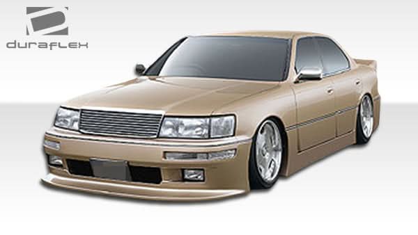1990-1994 Lexus LS400 V-Line Style Side Skirts Rocker Panels - FRP