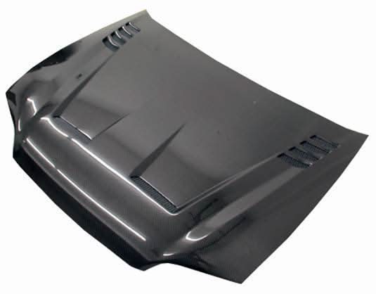 1992-1995 Honda Civic 2 doors CYBER Style Carbon Fiber Black Hood