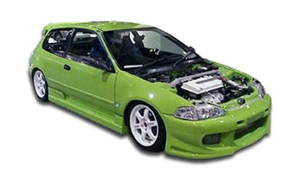 1992-1995 Honda Civic Buddy Style Side Skirts Rocker Panels - FRP