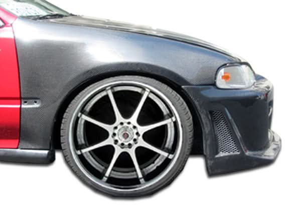 1992-1995 Honda Civic OEM Look Fenders - 2 Piece Carbon Fiber