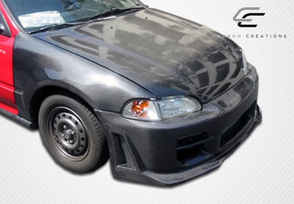 1992-1995 Honda Civic OEM Look Fenders - 2 Piece Carbon Fiber