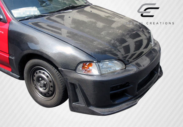 1992-1995 Honda Civic Dritech OEM Look Hood - Carbon Fiber
