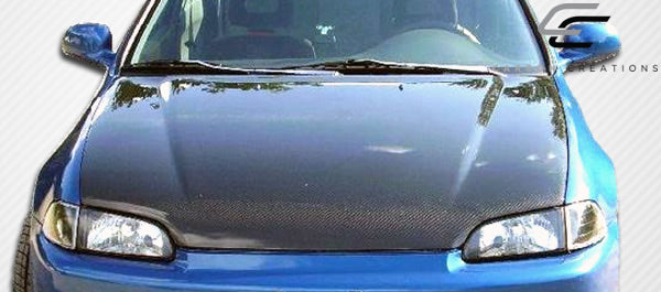 1992-1995 Honda Civic Dritech OEM Look Hood - Carbon Fiber