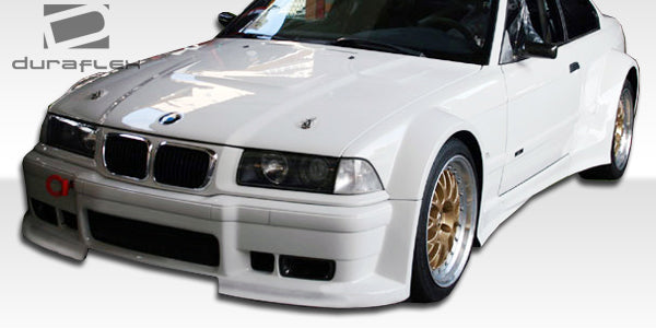 1992-1998 BMW E36 GT500 Style Wide Body Kit 8 Piece - FRP