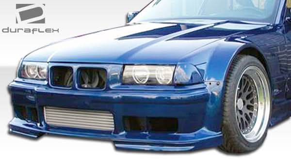 1992-1998 BMW E36 GT500 Style Wide Body Kit 8 Piece - FRP