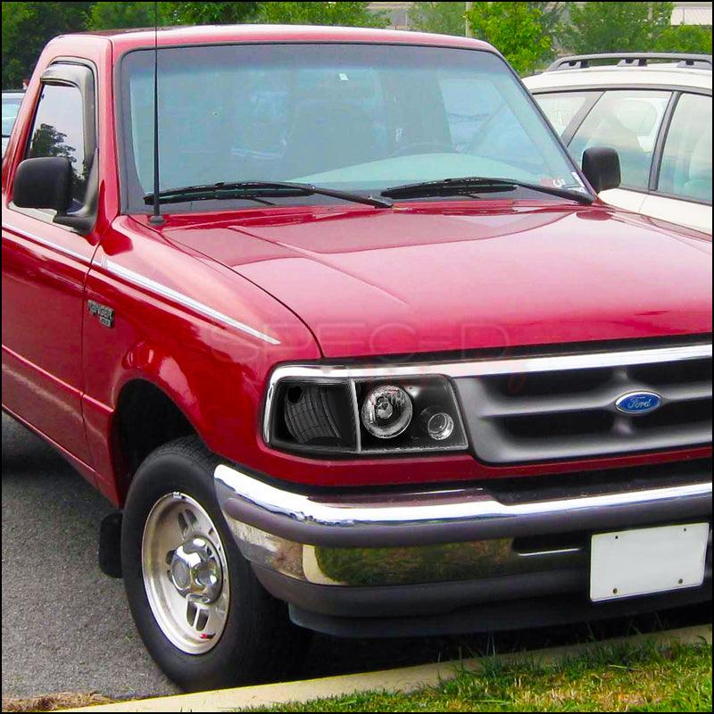 Spec-D Projector Headlights Ford Ranger (93-97) Black or Chrome