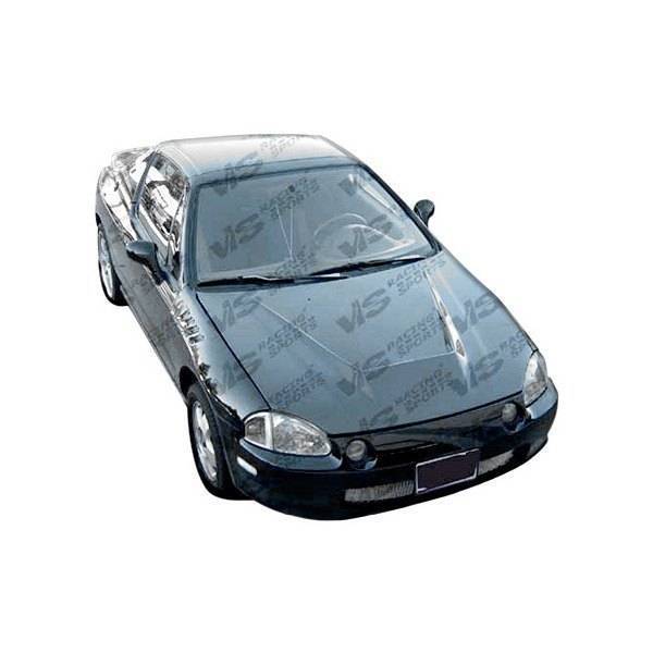 1993-1997 Honda Del Sol 2 doors INVADER Style Carbon Fiber Black Hood