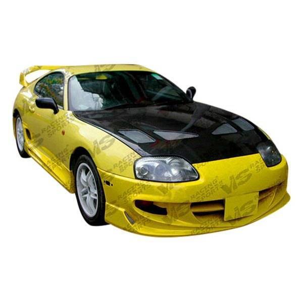 1993-1998 Toyota Supra 2 doors TECHNO R Style Carbon Fiber Black Hood