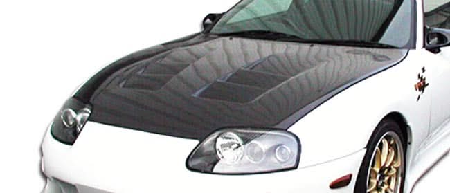 1993-1998 Toyota Supra TS-1 Style Hood - Carbon Fiber