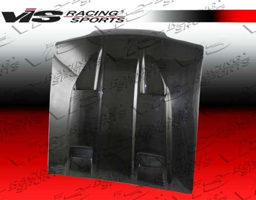 1994-1998 Ford Mustang 2 doors Mach 5 Style Carbon Fiber Black Hood