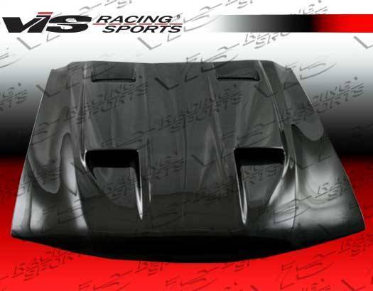 1994-1998 Ford Mustang 2 doors Mach 5 Style Carbon Fiber Black Hood