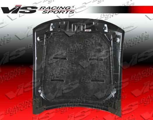 1994-1998 Ford Mustang 2 doors Mach 5 Style Carbon Fiber Black Hood