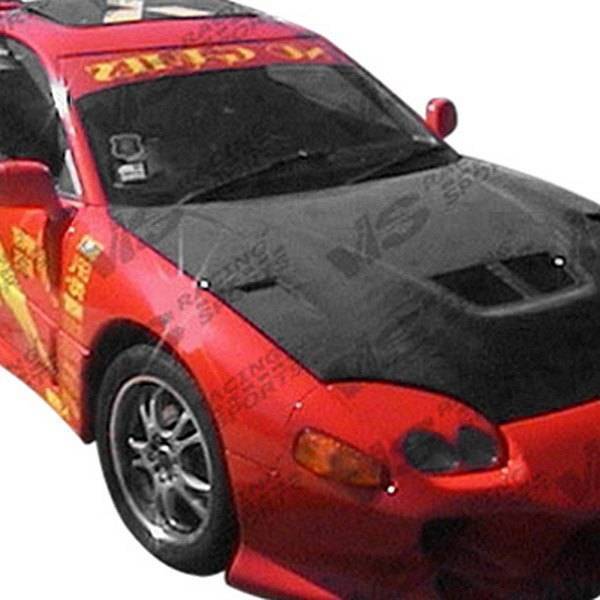1994-1998 Mitsubishi 3000GT 2 doors EVO II Style Carbon Fiber Black Hood
