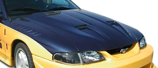 1994-1998 Ford Mustang Mach 1 Style Hood - 1 Piece - FRP