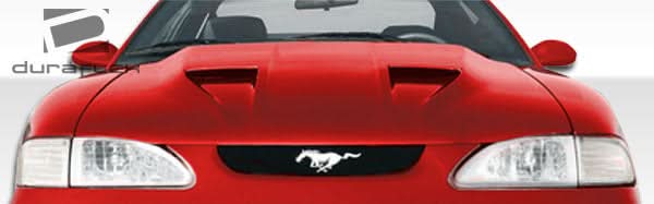 1994-1998 Ford Mustang Mach 1 Style Hood - 1 Piece - FRP