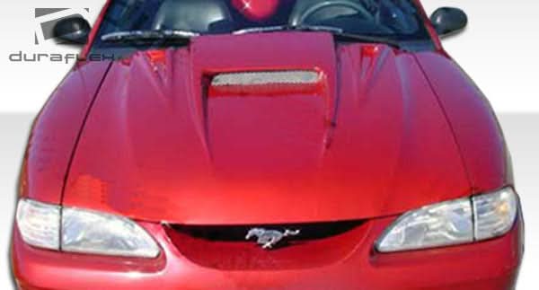1994-1998 Ford Mustang Spyder Style 3 Hood - 1 Piece - FRP