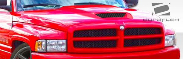 1994-2001 Dodge Ram SRT Look Hood - 1 Piece - FRP