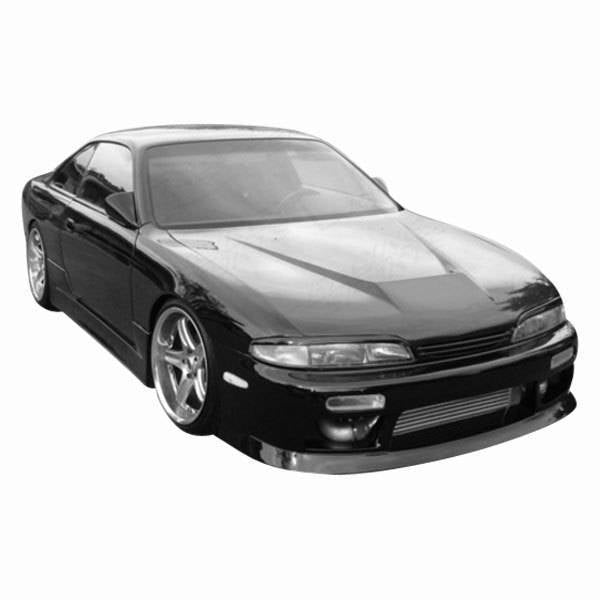 1995-1996 Nissan 240SX 2 doors INVADER Style Carbon Fiber Black Hood